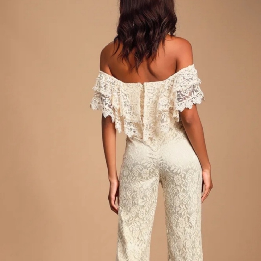 Ivory lace jumper- XL- Lulus